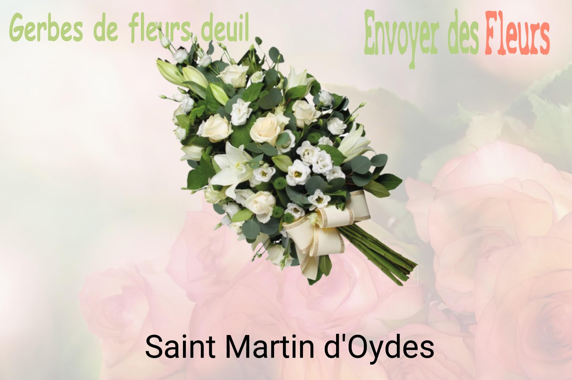Gerbe de fleurs de deuil livrée à Saint-Martin-d'Oydes